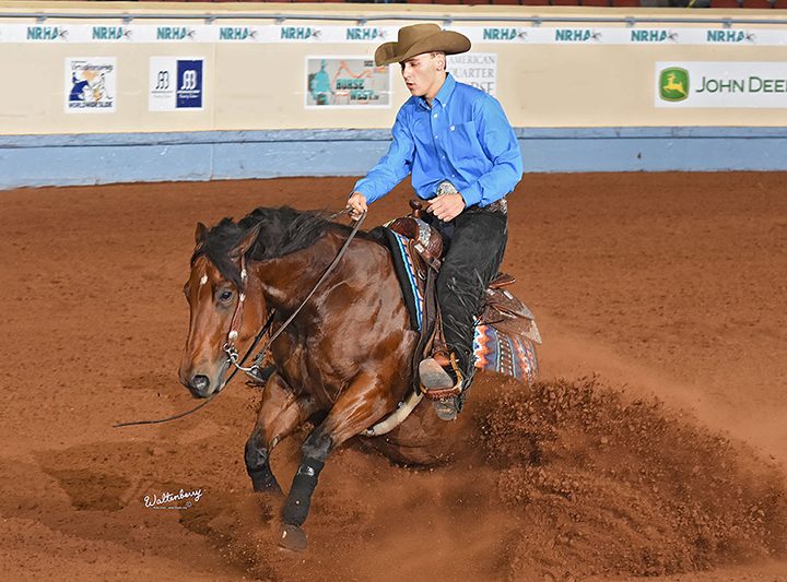 Youth rider Colston NRHA L4 Non Pro Derby Champion