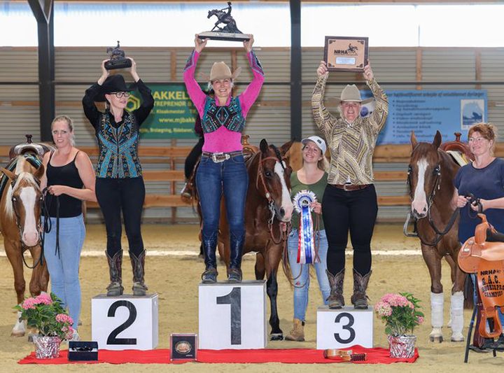 Podium NRHA EAC Rookie Pro: Astikainen, Henriksson and Bus